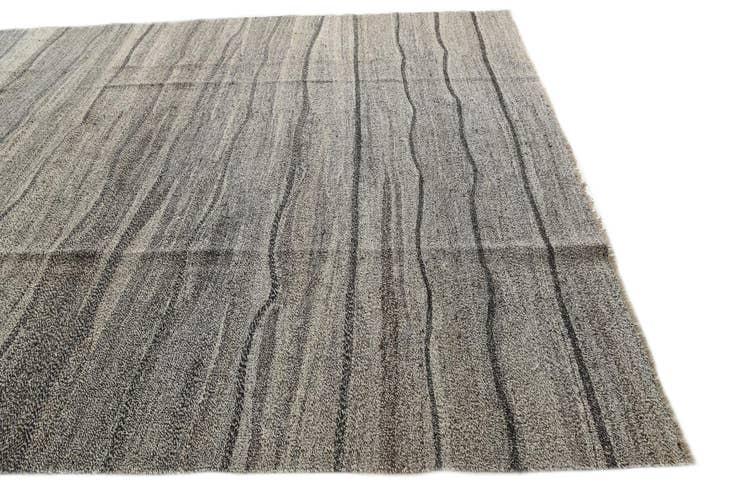 Detail image of 8' 9 x 9' 10 Hand Woven Kilim Modern Wool Square Rug