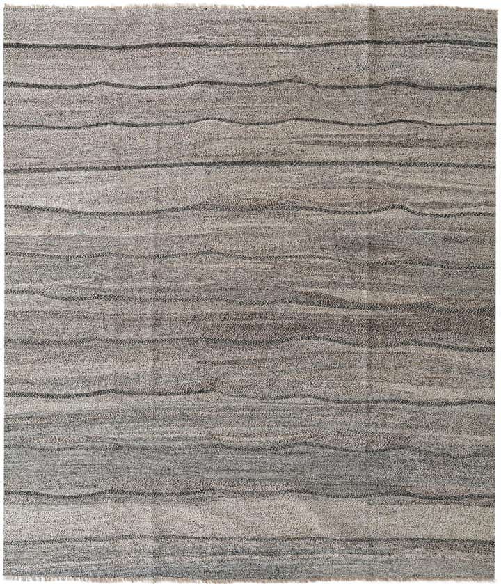 8' 9 x 9' 10 Hand Woven Kilim Modern Wool Square Rug