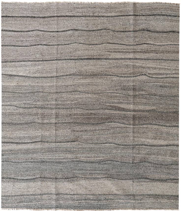 Detail image of 8' 9 x 9' 10 Hand Woven Kilim Modern Wool Square Rug