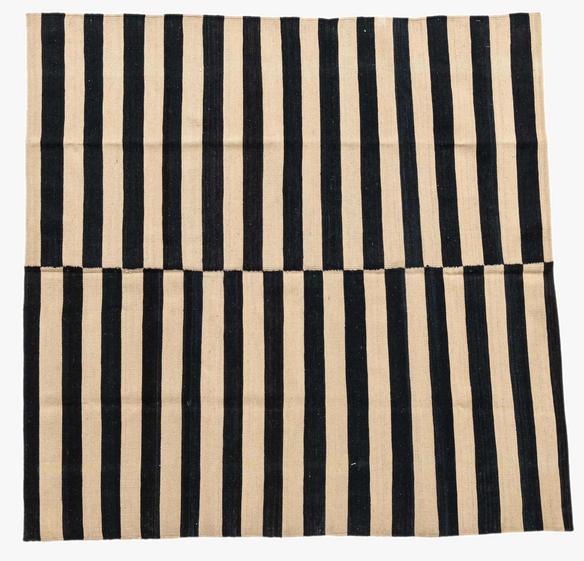 5' 3 x 5' 3  Hand Woven Kilim Modern Wool Square Rug