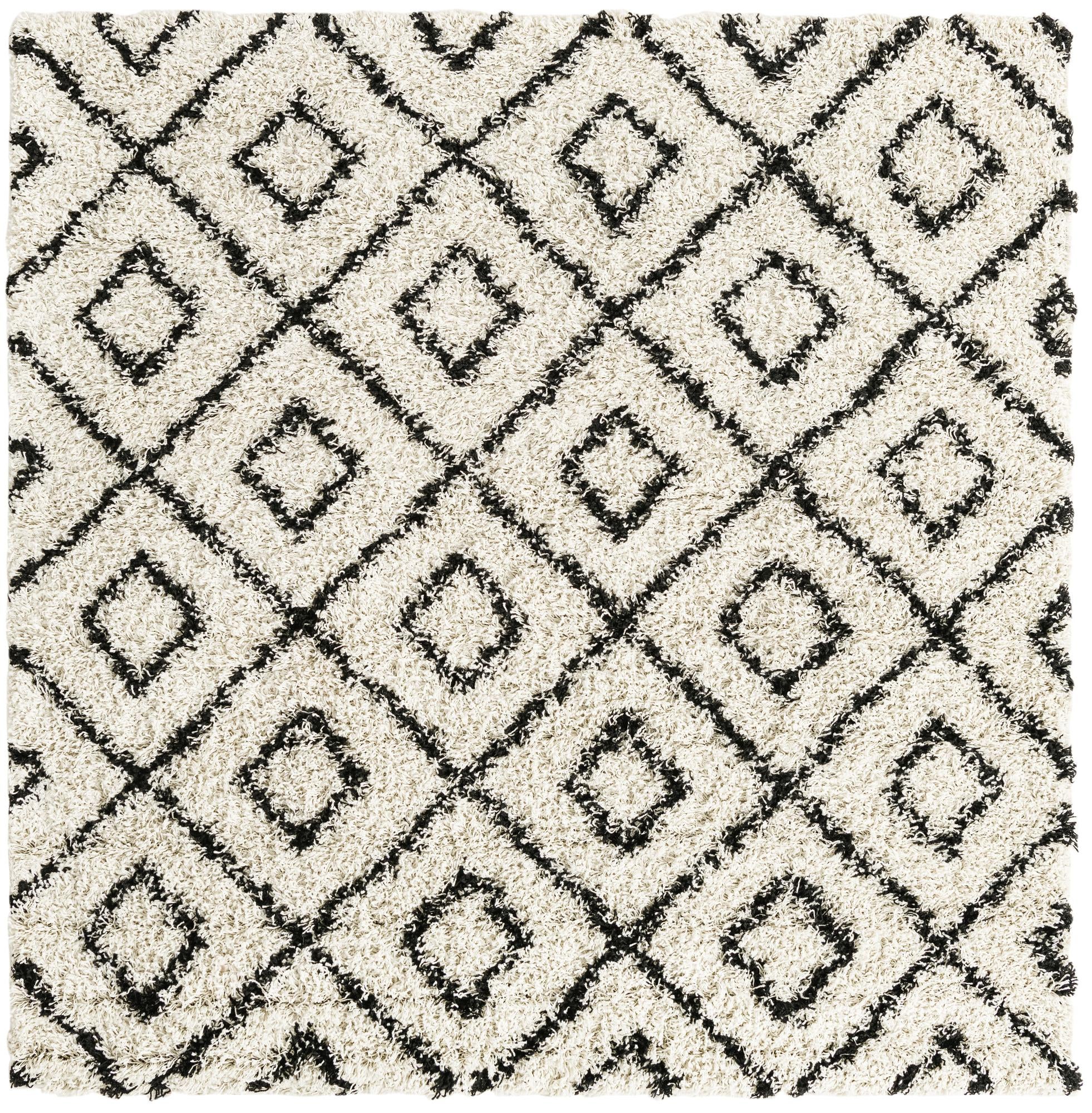 6' x 6' Lattice Shag Square Rug