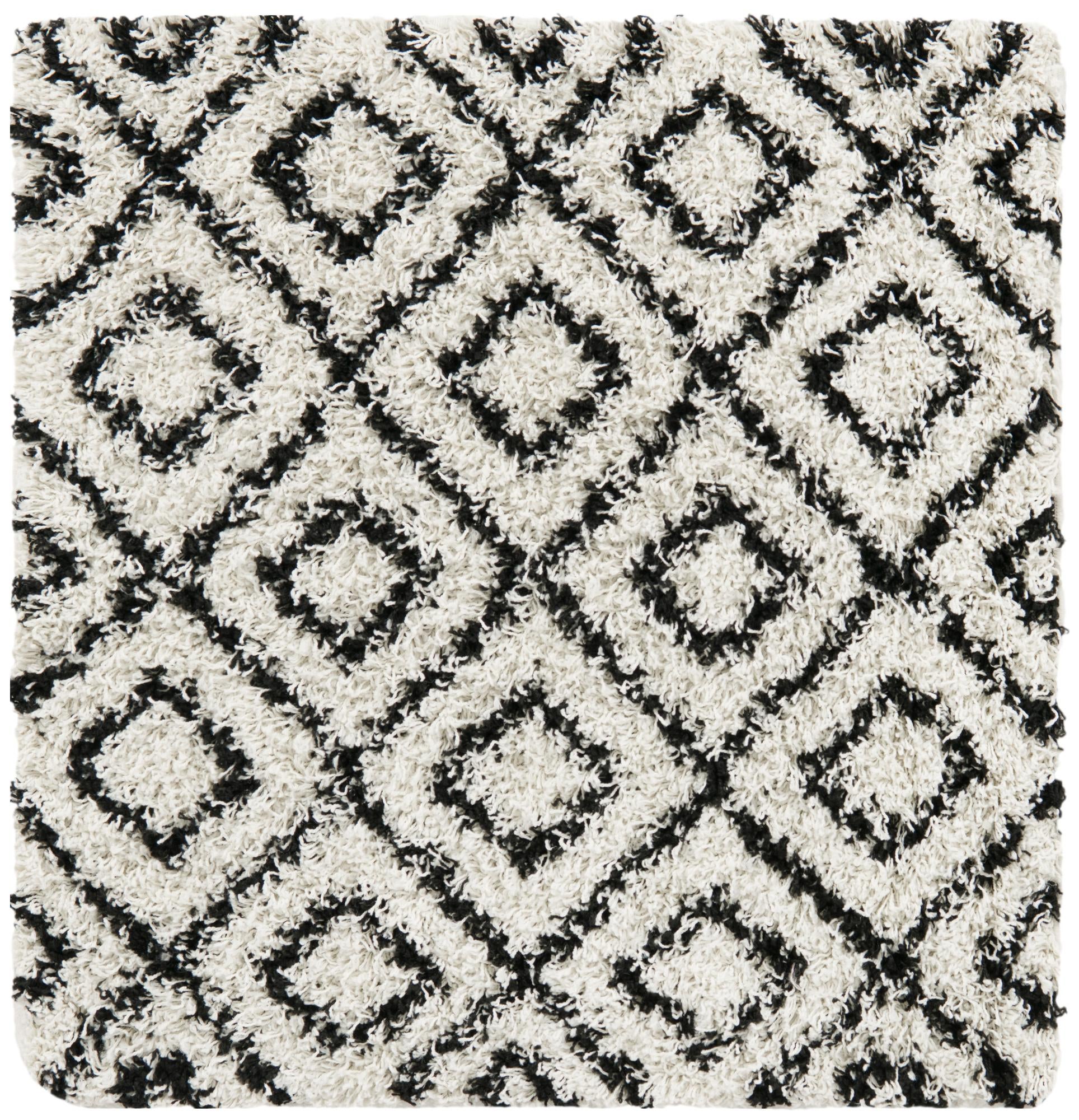 3' 3 x 3' 3 Lattice Shag Square Rug