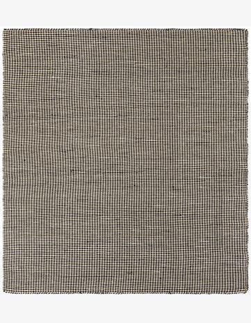 Black and White Hand Woven Laurel Handwoven Jute Square Rug