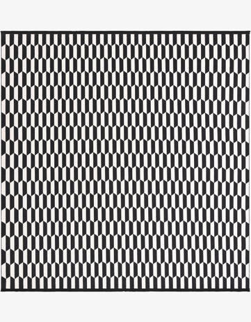 Black and White Milano Square Rug
