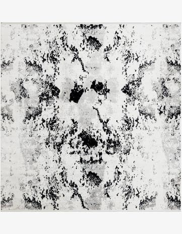 Black and White Milano Square Rug