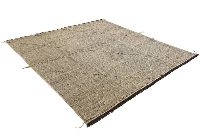 Detail image of 8' 10 x 9' 2 Hand Knotted Moroccan Wool Square Rug
