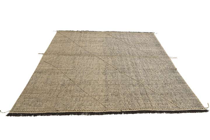 8' 10 x 9' 2 Hand Knotted Moroccan Wool Square Rug