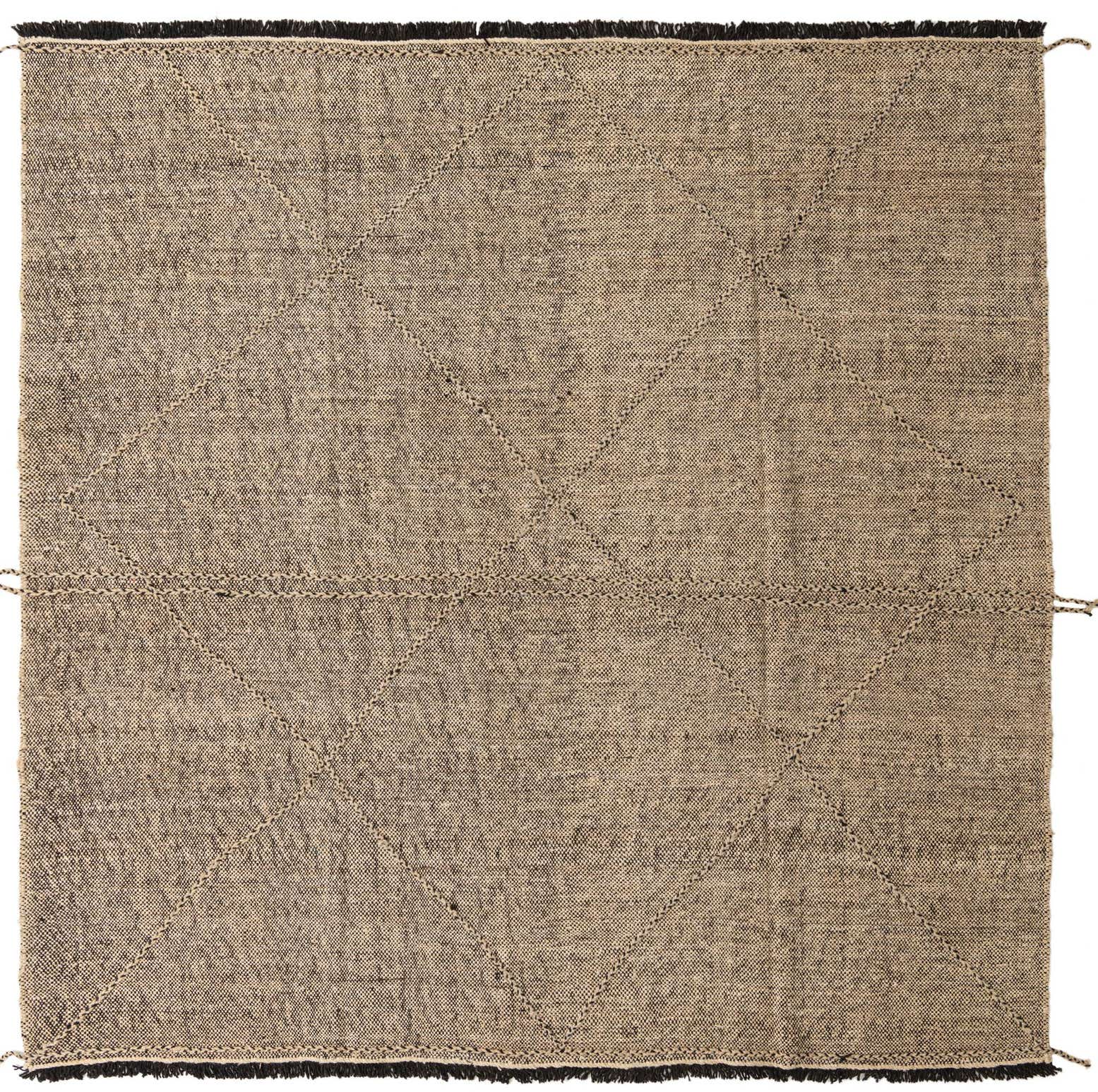 8' 10 x 9' 2 Hand Knotted Moroccan Wool Square Rug