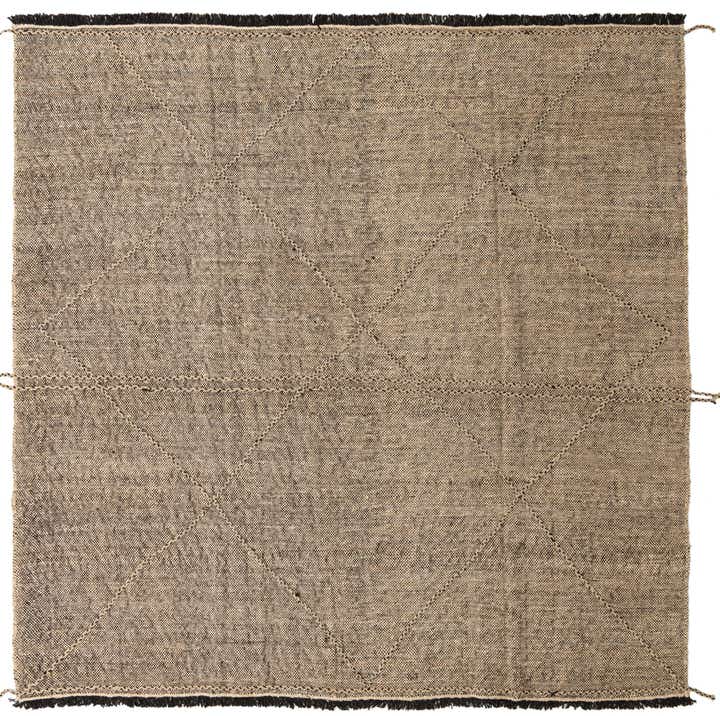 8' 10 x 9' 2 Hand Knotted Moroccan Wool Square Rug