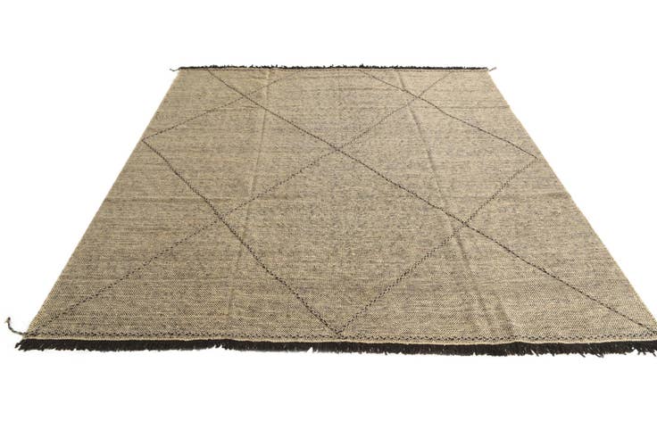 Detail image of 9' 3 x 9' 8 Hand Knotted Moroccan Wool Square Rug