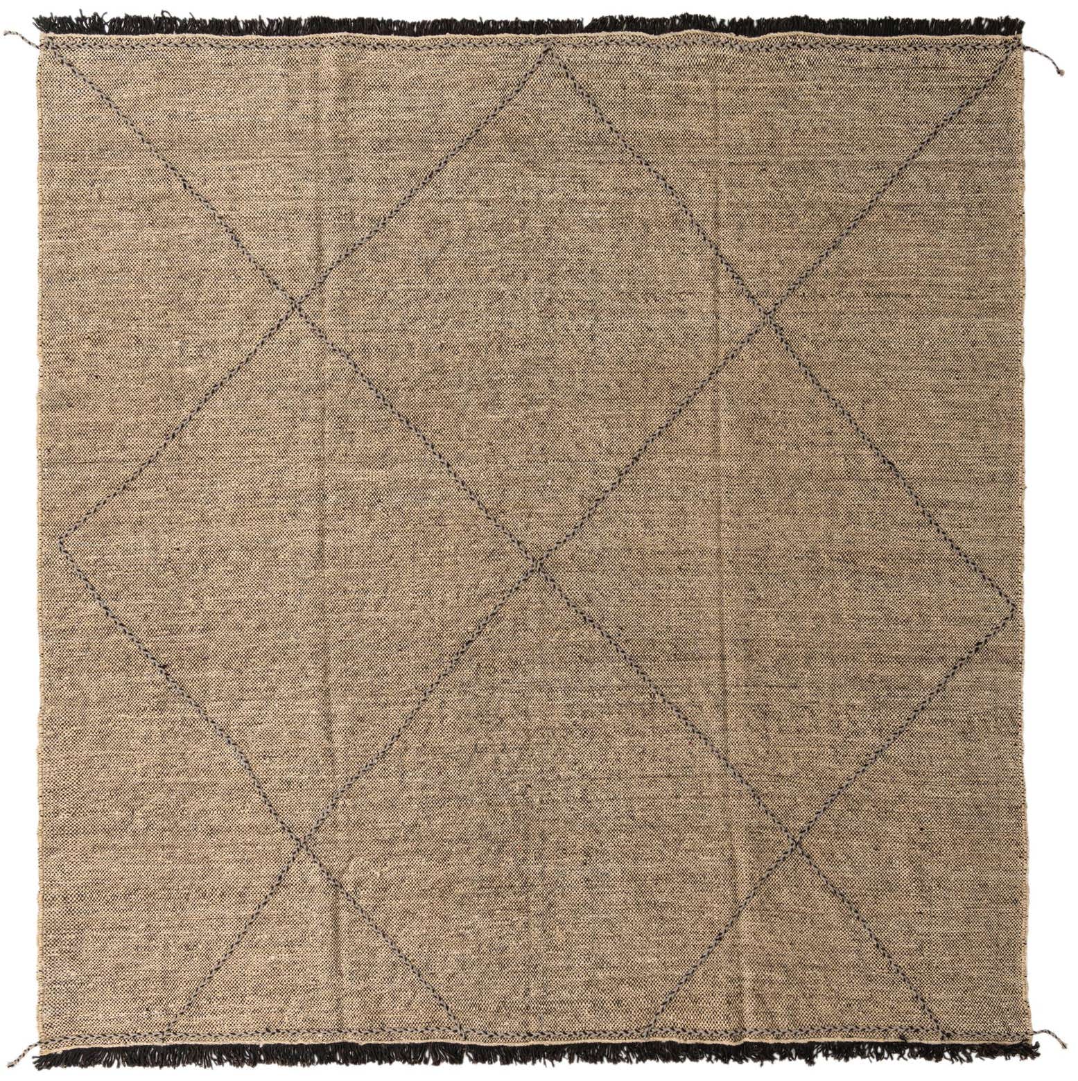 9' 3 x 9' 8 Hand Knotted Moroccan Wool Square Rug