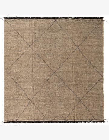 9' 3 x 9' 8 Hand Knotted Moroccan Wool Square Rug