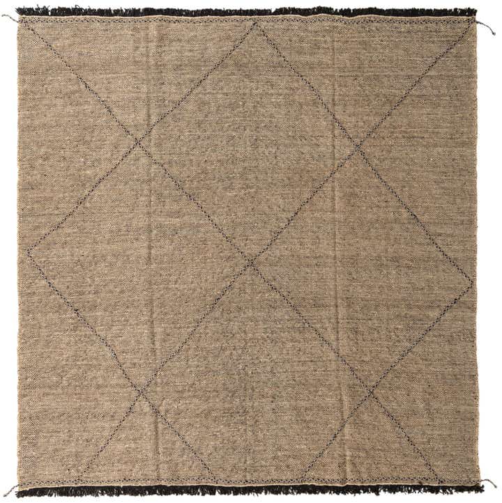 9' 3 x 9' 8 Hand Knotted Moroccan Wool Square Rug