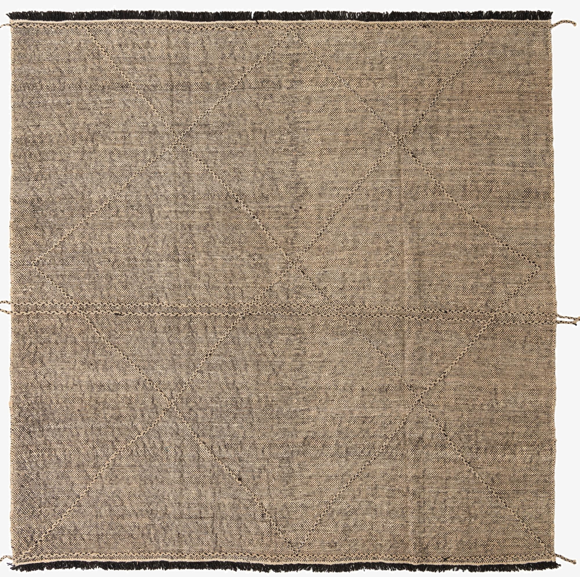 8' 10 x 9' 2  Hand Knotted Moroccan Wool Square Rug