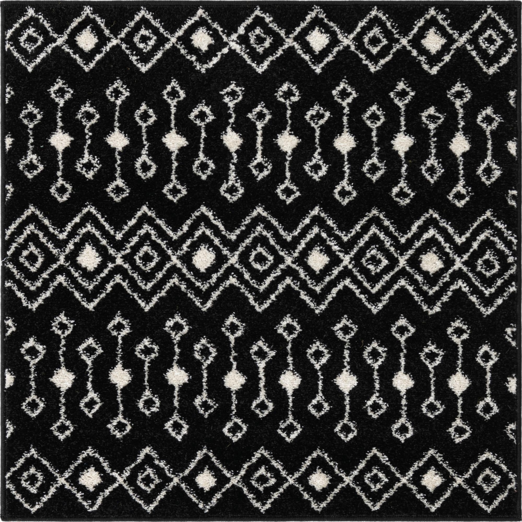 3' x 3' Moroccan Trellis Square Rug