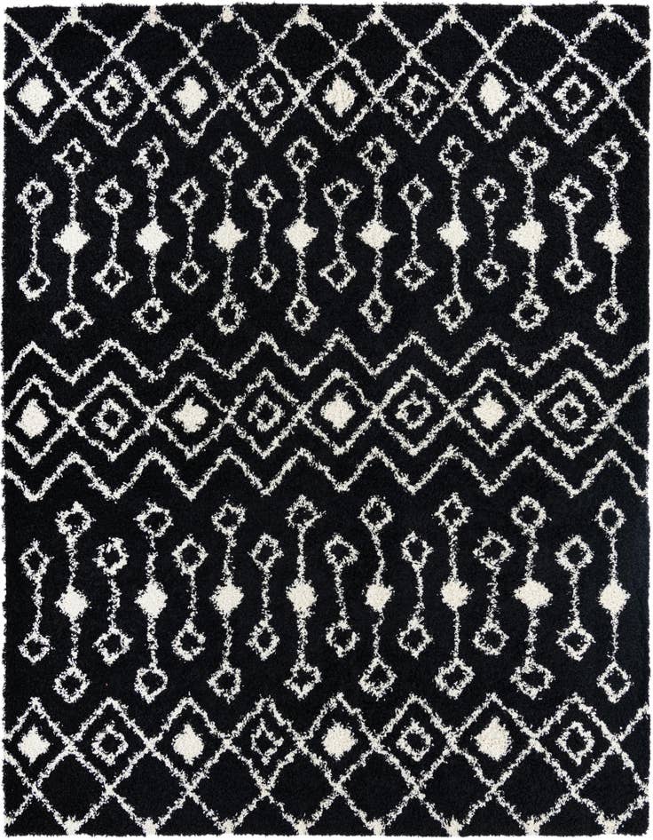 Detail image of 10' x 10' Moroccan Trellis Shag Square Rug