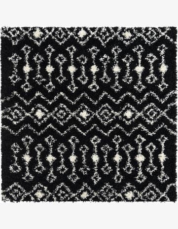 5' 3 x 5' 3 Moroccan Trellis Shag Square Rug