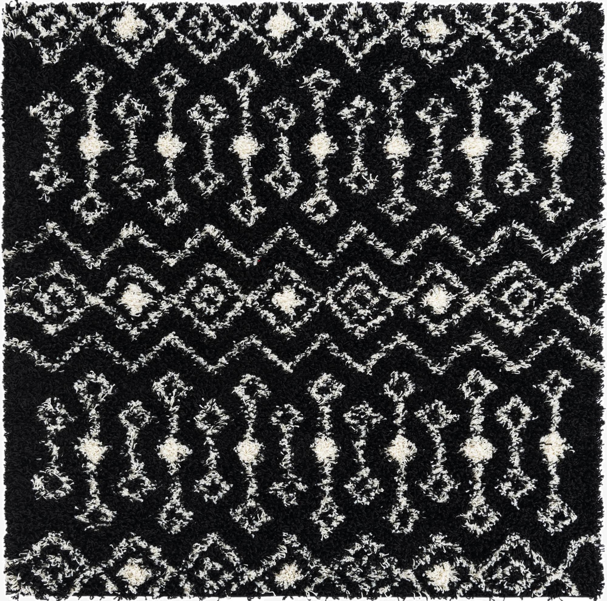 5' 3 x 5' 3 Moroccan Trellis Shag Square Rug