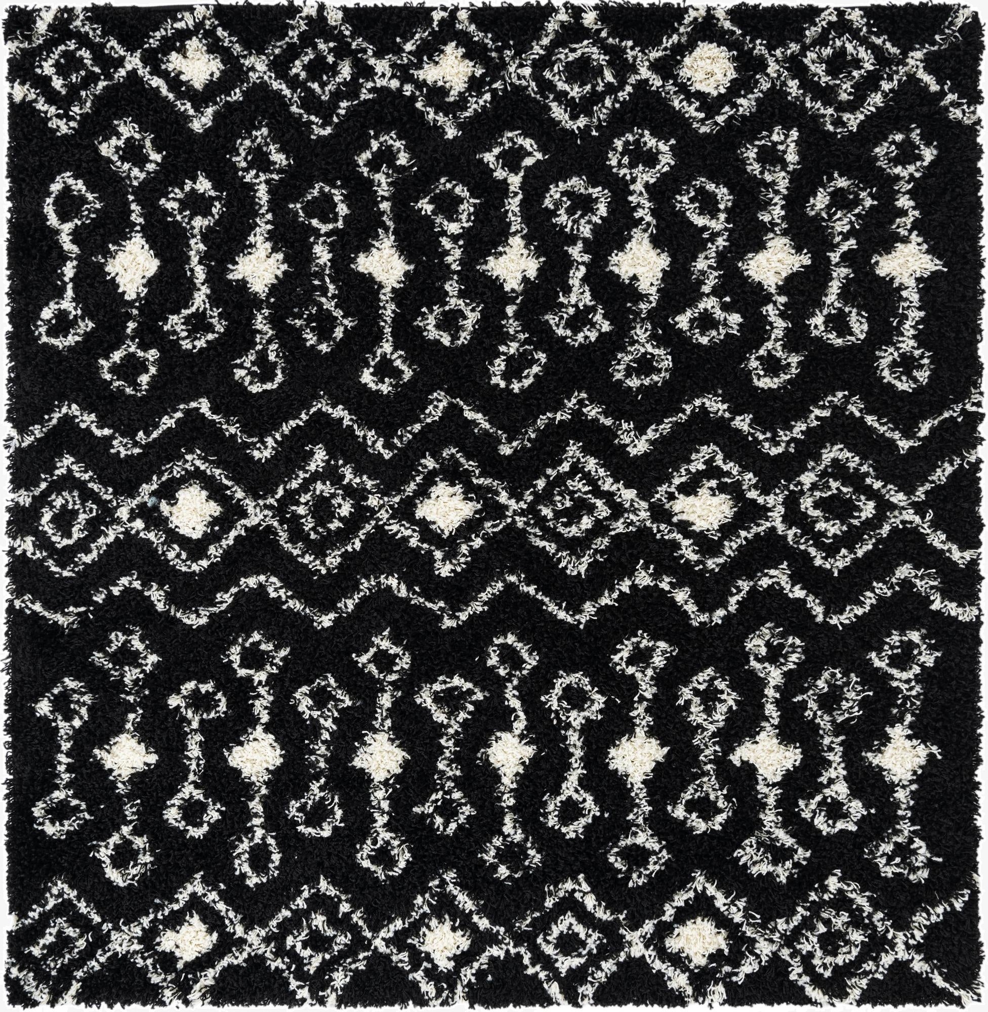 Primary image 6' x 6' Moroccan Trellis Shag Square Rug