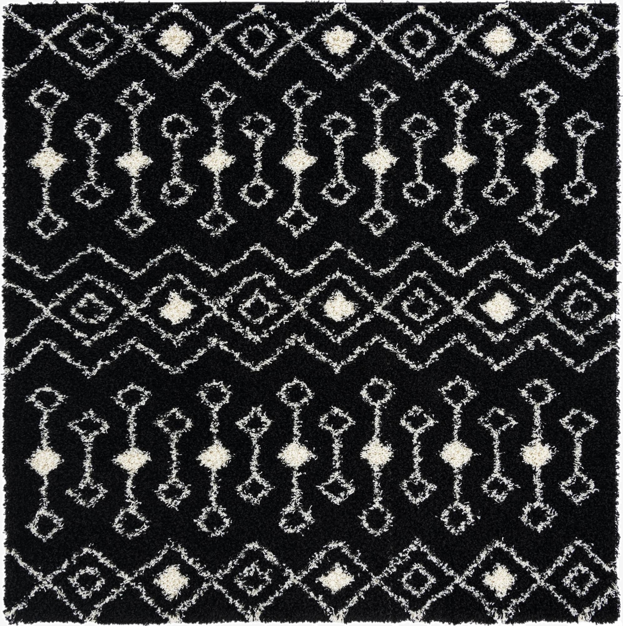 Primary image 7' 10 x 7' 10 Moroccan Trellis Shag Square Rug