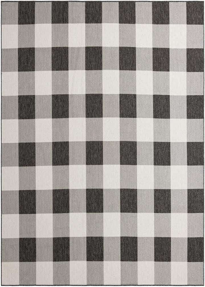 10' x 10' Easy-Clean Checkered Indoor / Outdoor Square Rug