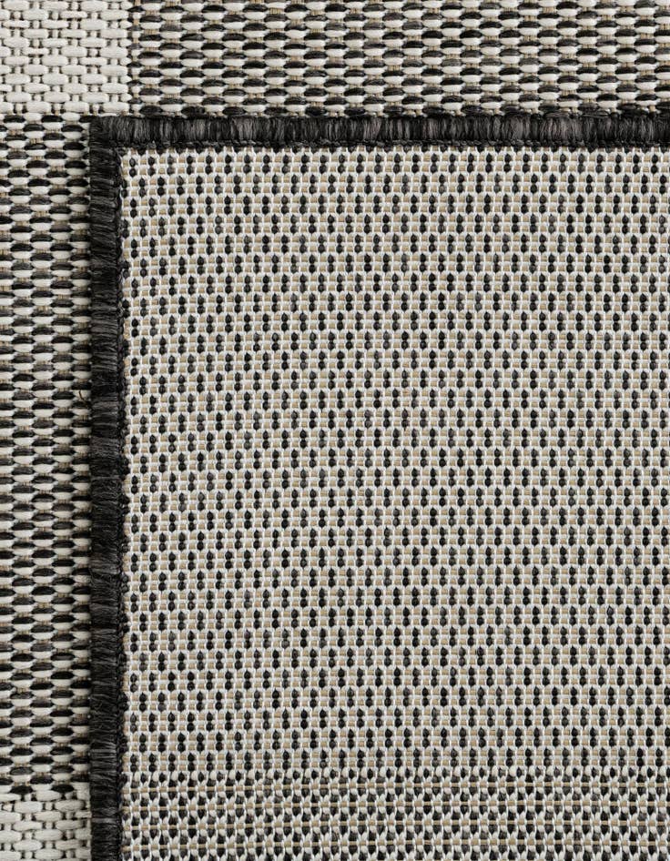 Detail image of 10' x 10'  Washable Checkered Indoor / Outdoor Square Rug