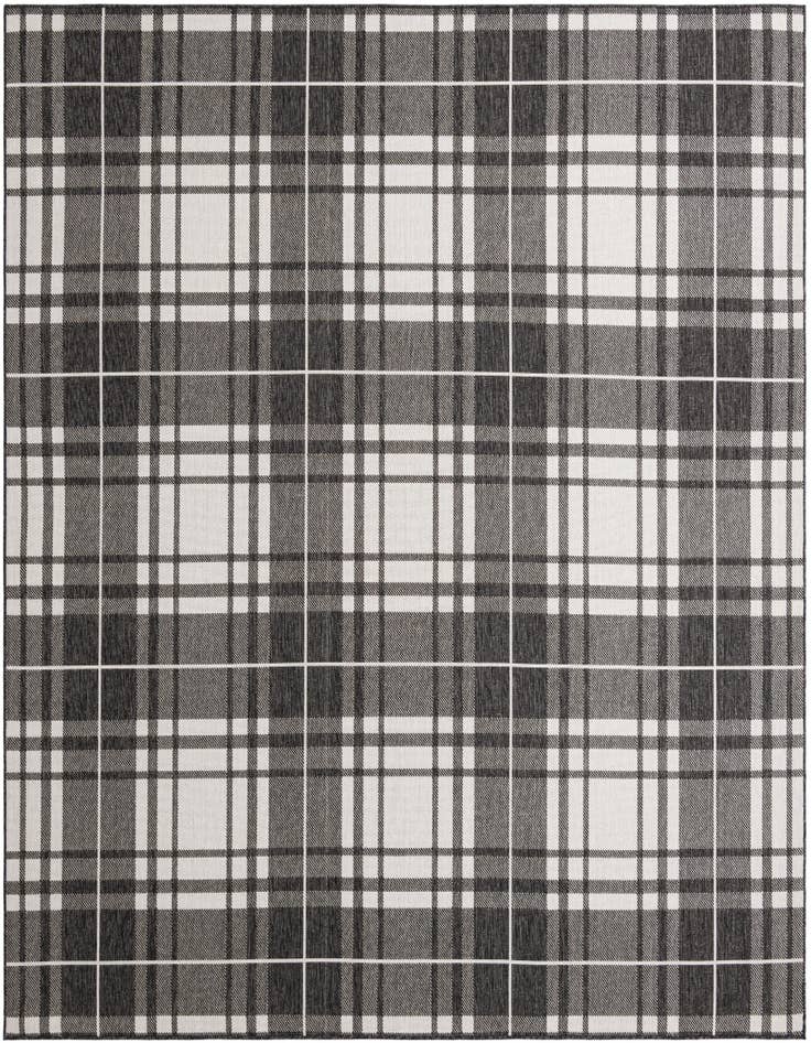 Detail image of 10' x 10' Easy-Clean Checkered Indoor / Outdoor Square Rug