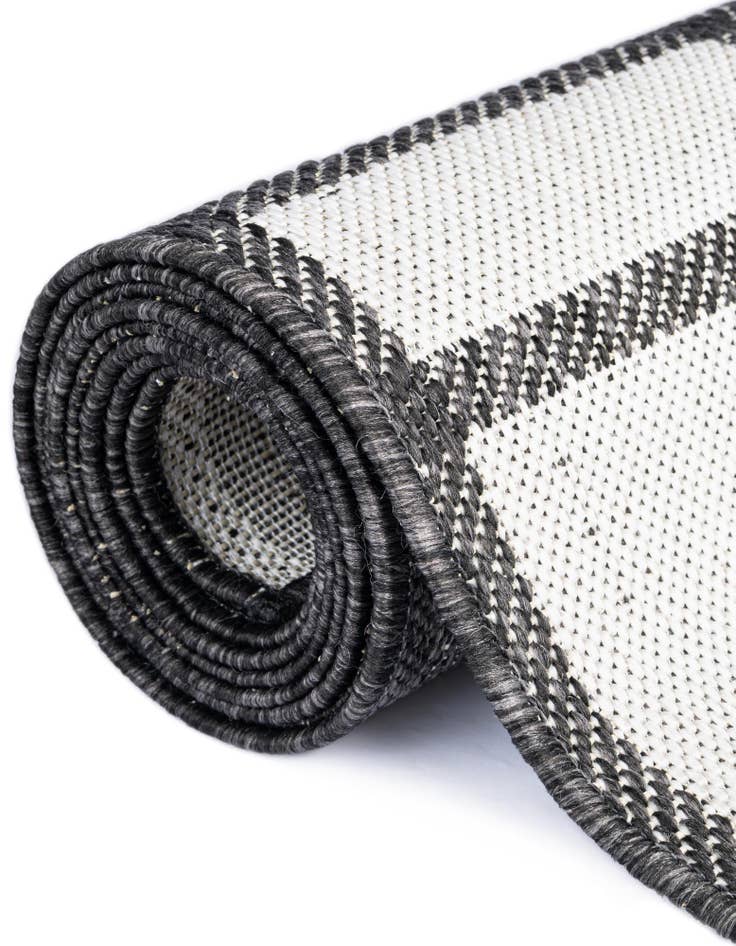 Detail image of 10' x 10' Easy-Clean Checkered Indoor / Outdoor Square Rug