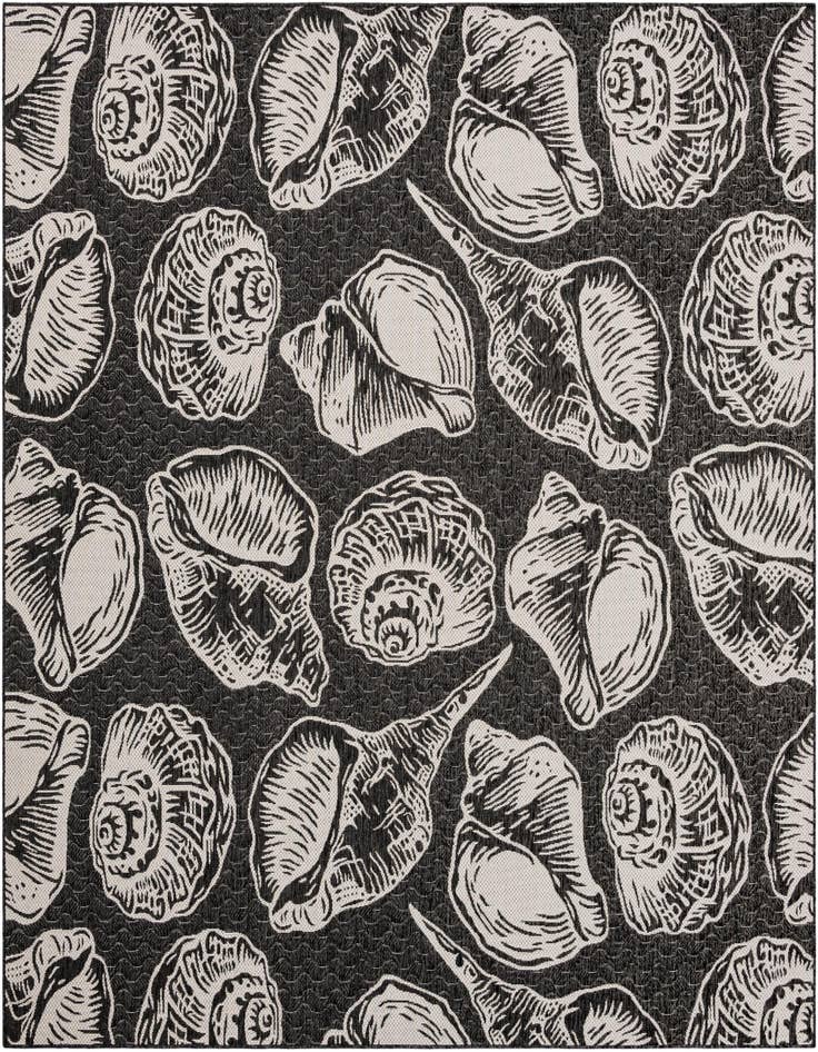 Detail image of 10' x 10' Easy-Clean Coastal Indoor / Outdoor Square Rug
