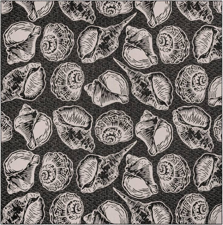 Detail image of 12' x 12' Easy-Clean Coastal Indoor / Outdoor Square Rug