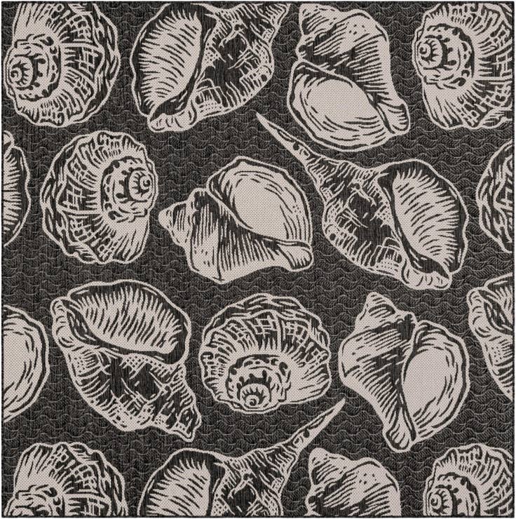 Detail image of 7' 10 x 7' 10 Easy-Clean Coastal Indoor / Outdoor Square Rug