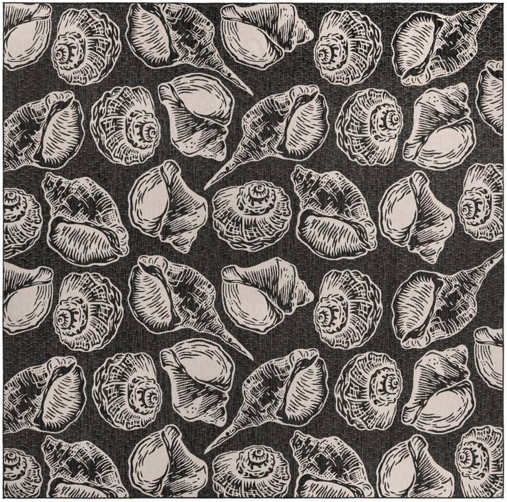 Detail image of 13' x 13' Easy-Clean Coastal Indoor / Outdoor Square Rug