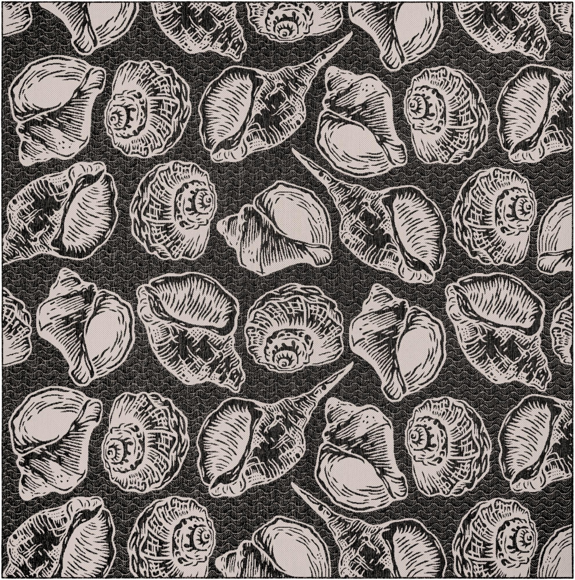 12' x 12'  Washable Coastal Indoor / Outdoor Square Rug