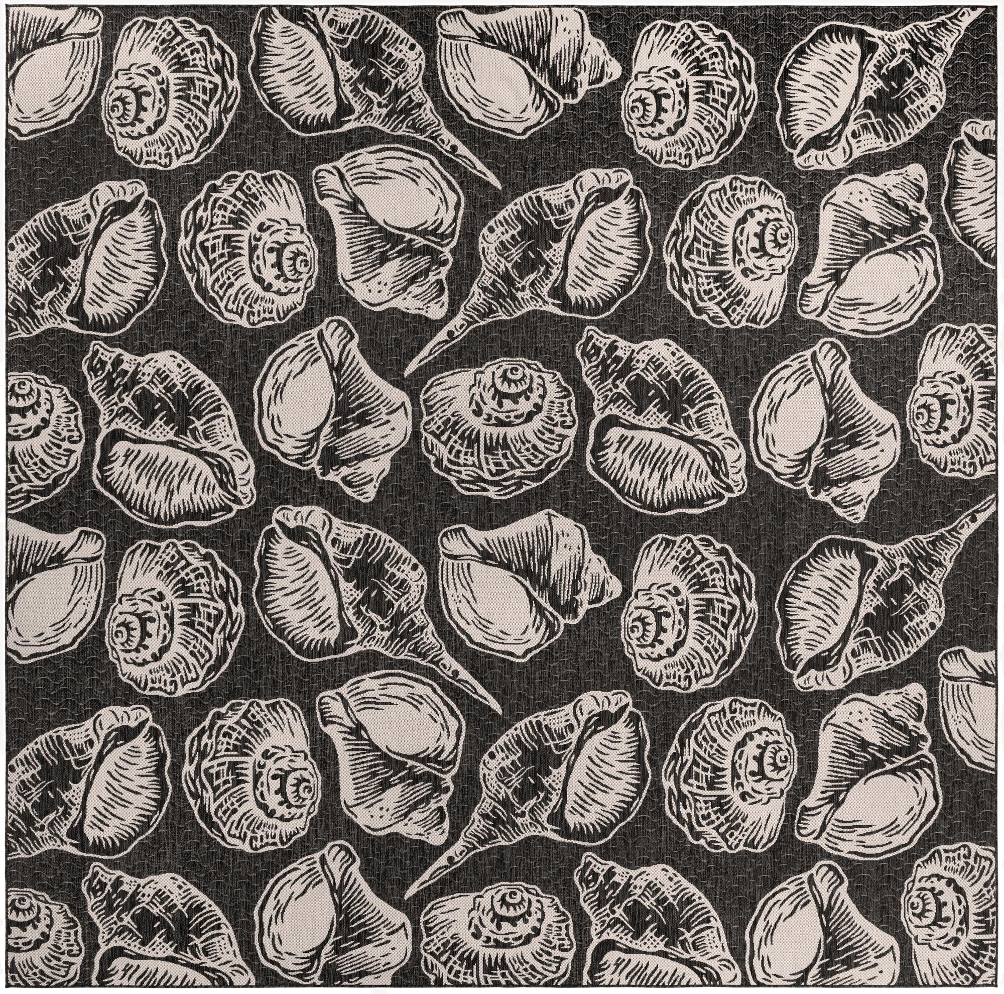 13' x 13'  Washable Coastal Indoor / Outdoor Square Rug