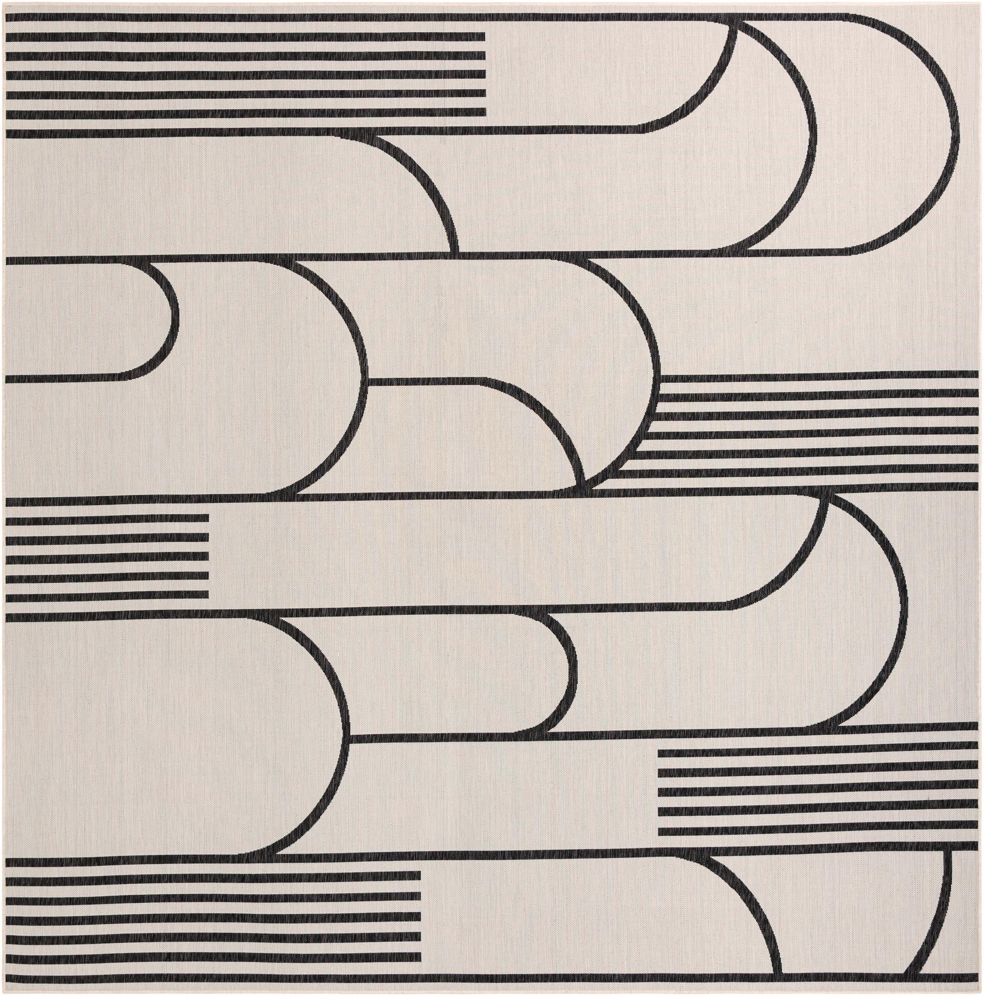 365cm x 365cm Easy-Clean Modern Indoor / Outdoor Square Rug