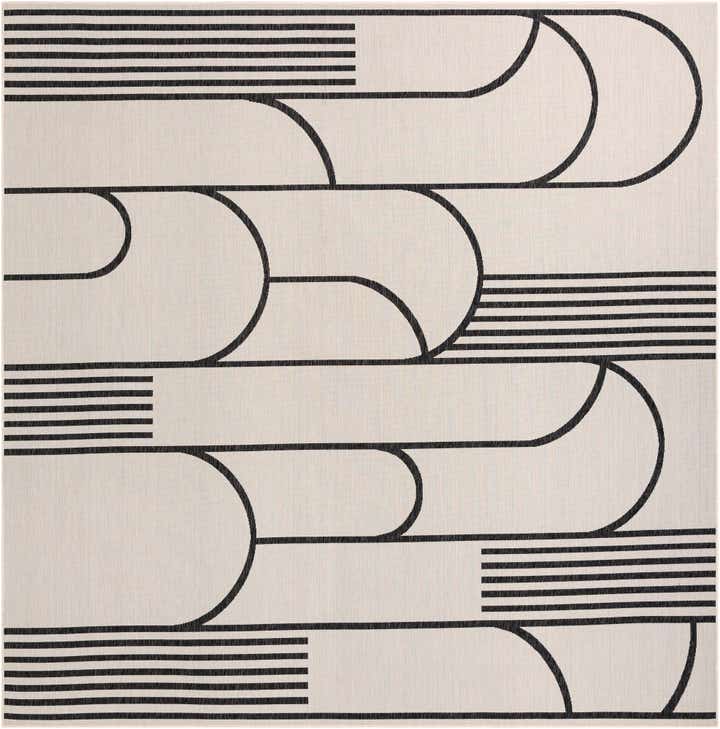 365cm x 365cm Easy-Clean Modern Indoor / Outdoor Square Rug