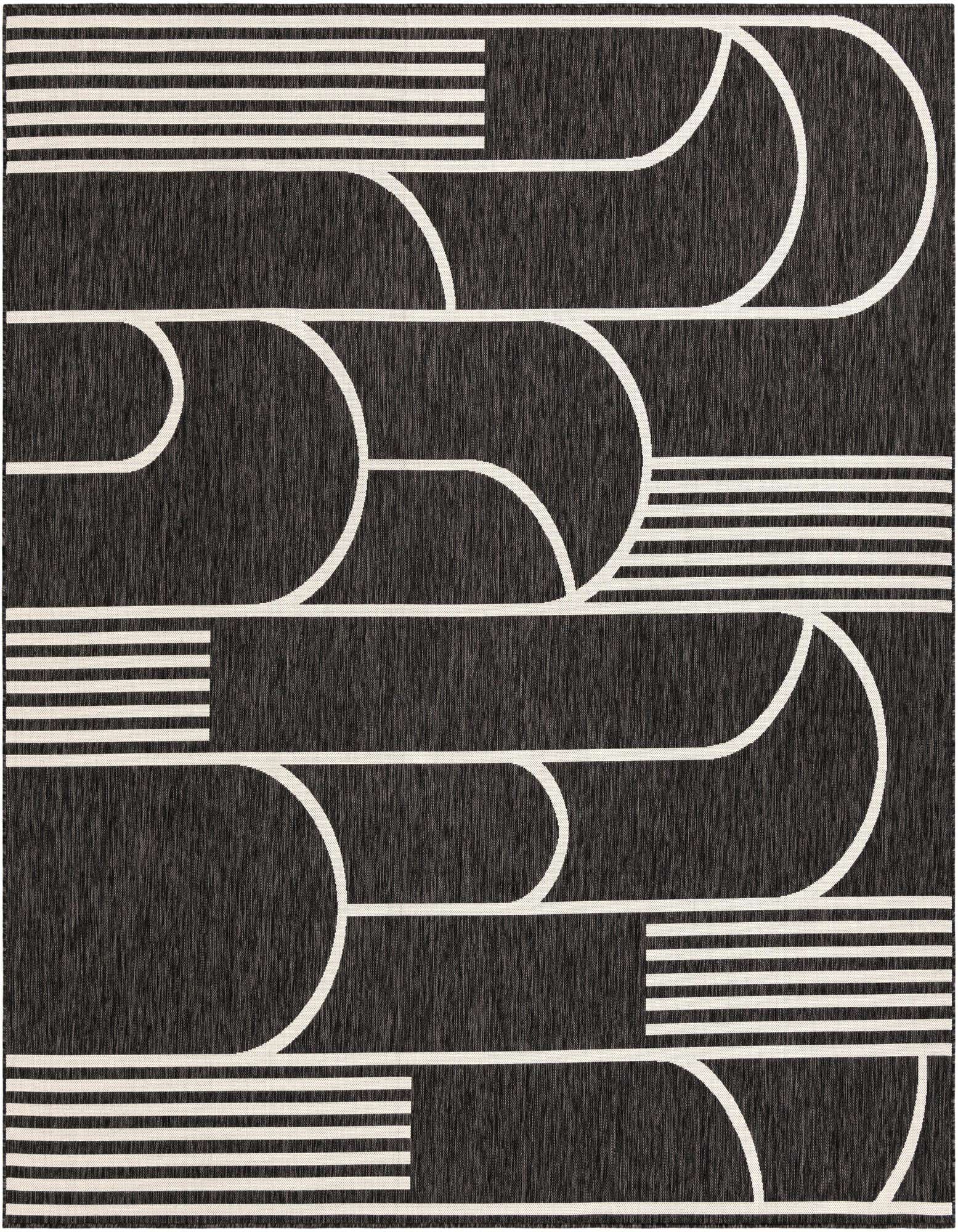 10' x 10' Easy-Clean Modern Indoor / Outdoor Square Rug