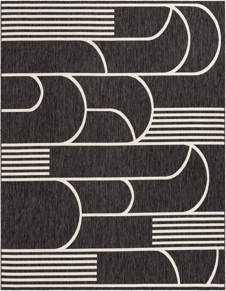 Detail image of 10' x 10' Easy-Clean Modern Indoor / Outdoor Square Rug
