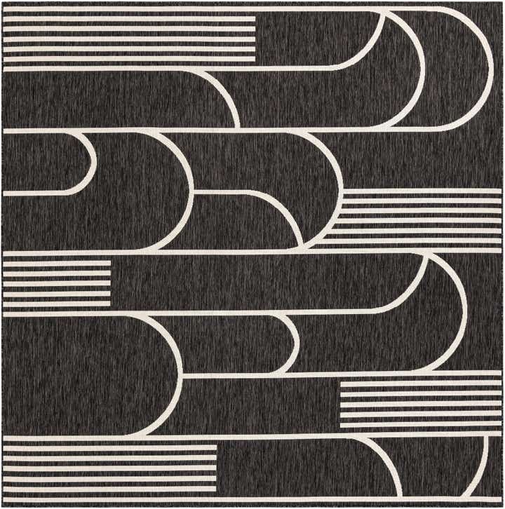 10' x 10' Easy-Clean Modern Indoor / Outdoor Square Rug