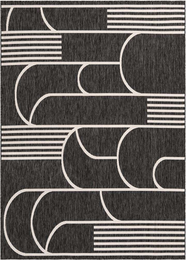 7' 10 x 7' 10 Easy-Clean Modern Indoor / Outdoor Square Rug