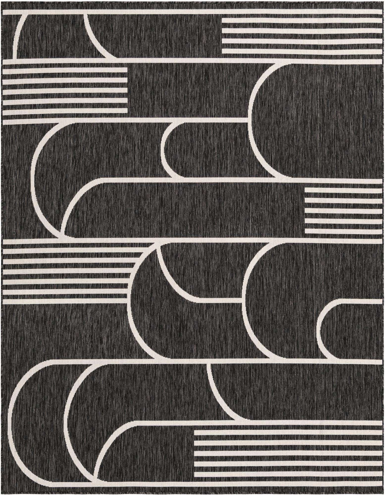 7' 10 x 7' 10 Easy-Clean Modern Indoor / Outdoor Square Rug