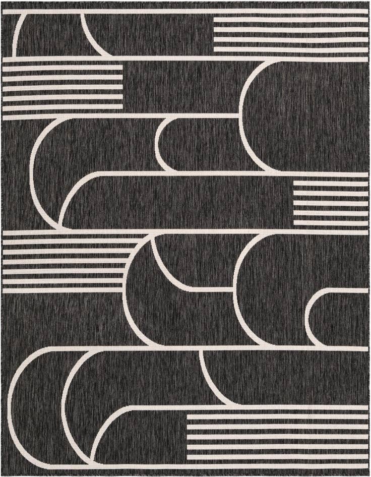 Detail image of 7' 10 x 7' 10 Easy-Clean Modern Indoor / Outdoor Square Rug