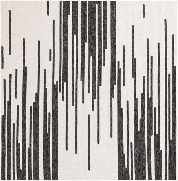 Detail image of 10' x 10' Easy-Clean Modern Indoor / Outdoor Square Rug