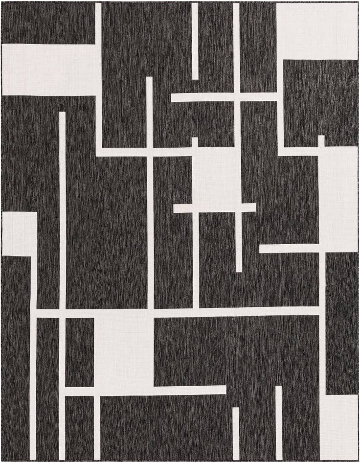 Detail image of 10' x 10' Easy-Clean Modern Indoor / Outdoor Square Rug