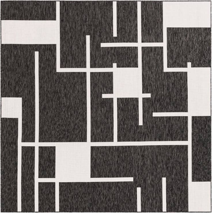 Detail image of 10' x 10' Easy-Clean Modern Indoor / Outdoor Square Rug