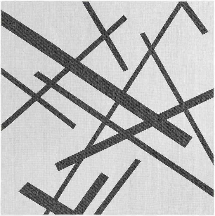 Detail image of 10' x 10' Easy-Clean Modern Indoor / Outdoor Square Rug