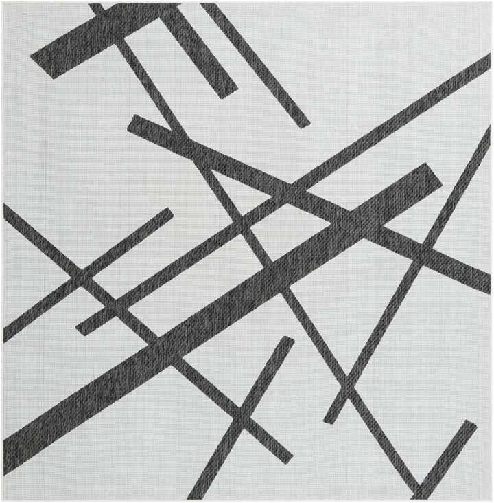 7' 10 x 7' 10 Easy-Clean Modern Indoor / Outdoor Square Rug