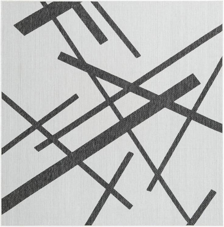 Detail image of 7' 10 x 7' 10 Easy-Clean Modern Indoor / Outdoor Square Rug