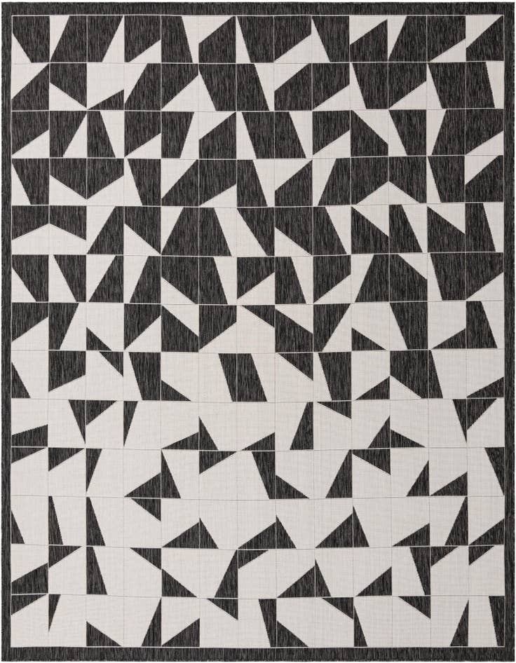 Detail image of 10' x 10' Easy-Clean Modern Indoor / Outdoor Square Rug