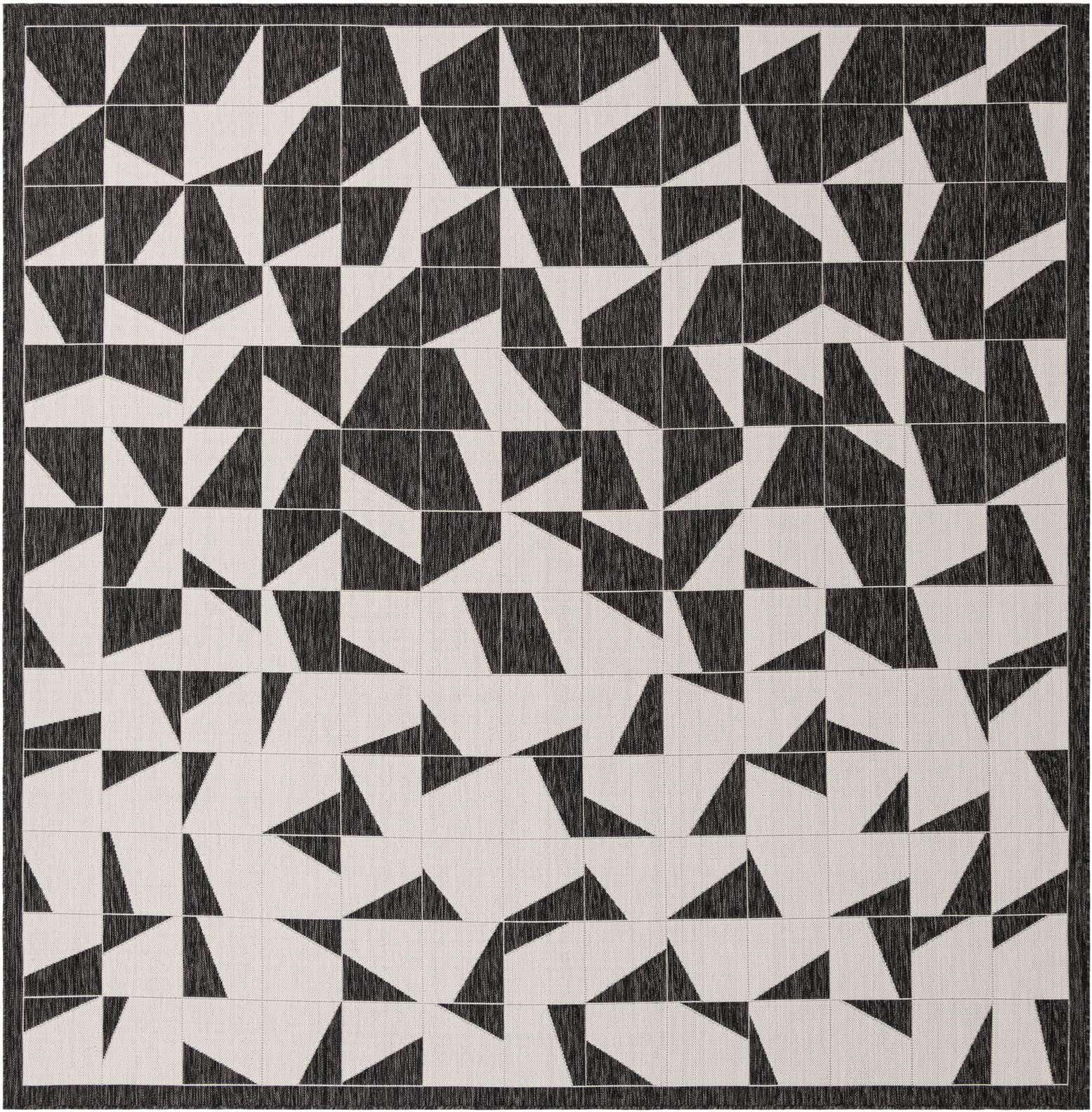 10' x 10' Easy-Clean Modern Indoor / Outdoor Square Rug